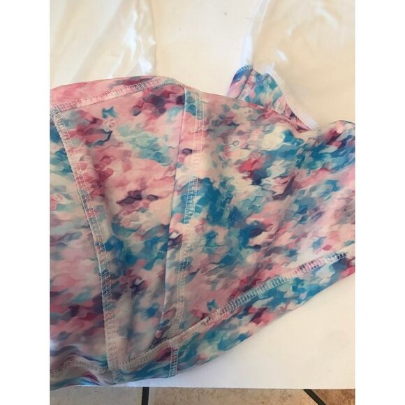pbx pro pink and blue cotton candy like print athletic leggings size small - Picture 8 of 12